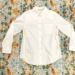Soft Surroundings covered button cotton blouse. NWOT. S